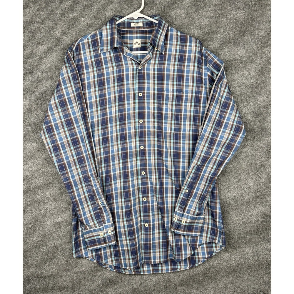 Peter Millar 2017 US Open Erin Hills Shirt Men M Plaid Cotton Golf Button Down